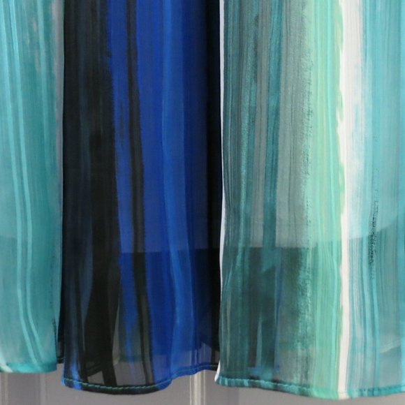 Blue Green Blue/Green Stripped Cas - Picture 2 of 9